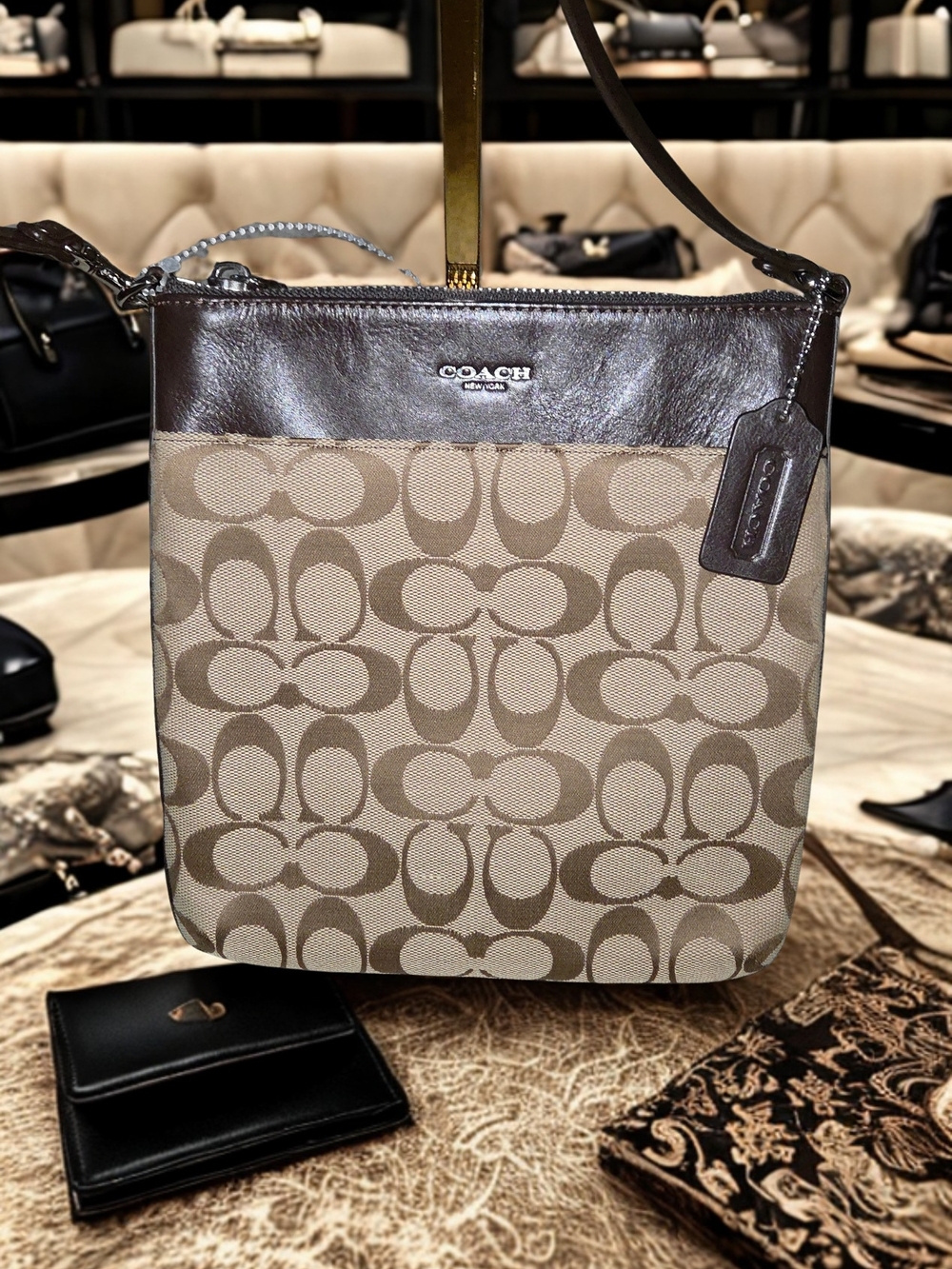 Coach Signature Monogram Crossbody